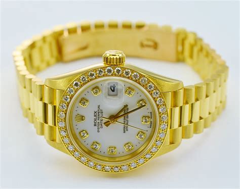 pre-owned rolex lady president karat bracelet|rolex president bands for sale.